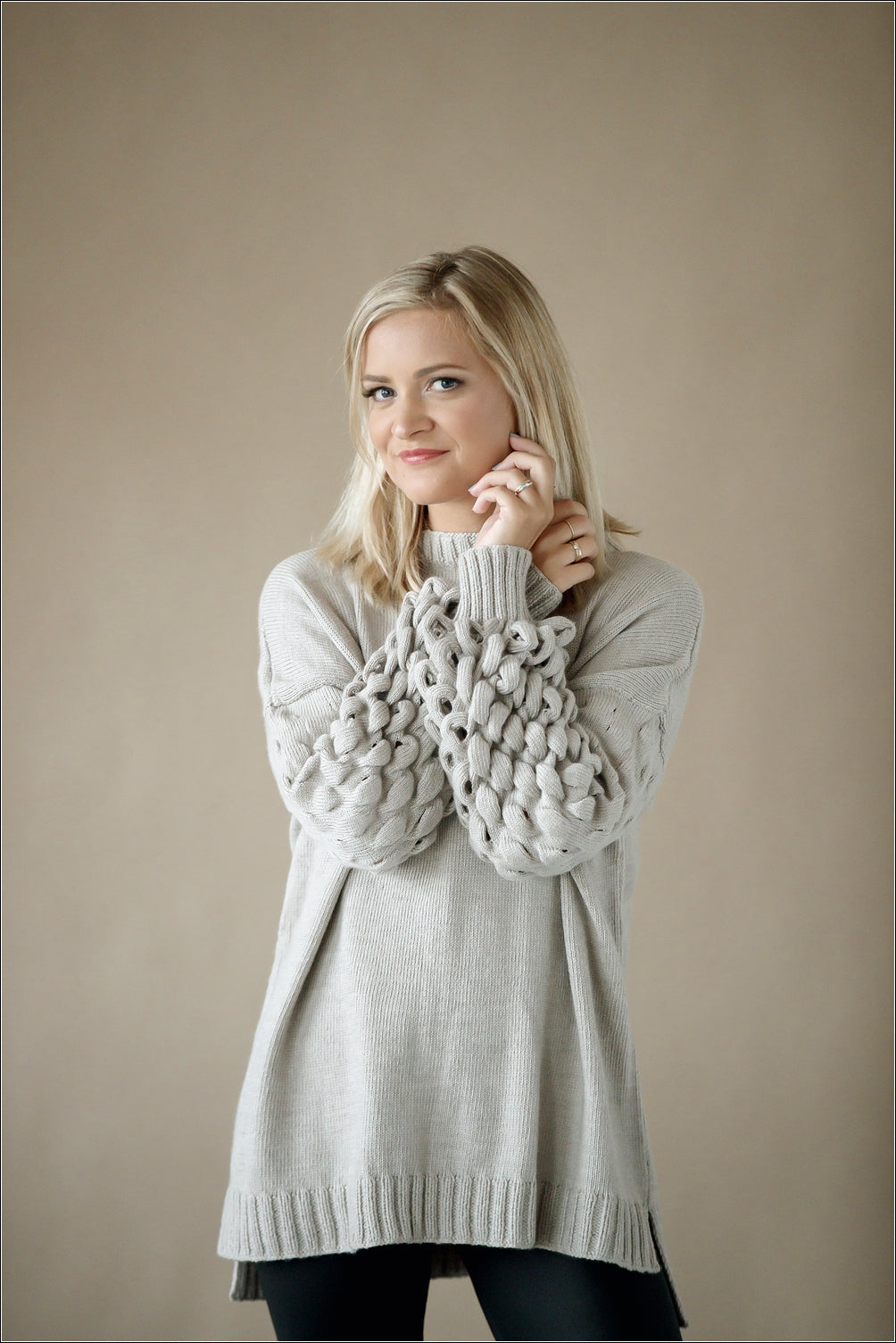 Hand Knit Alpaca Sweater with Exclusive Sleeves